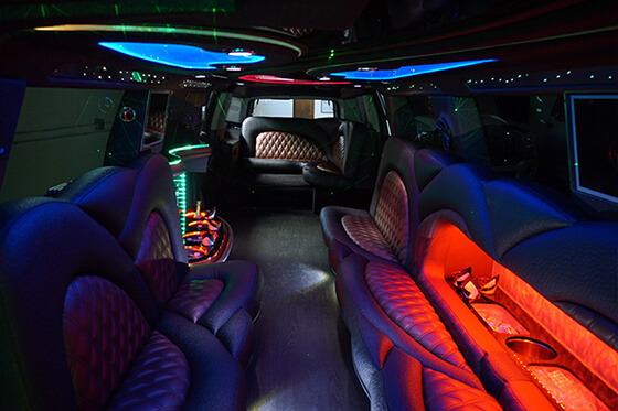 Limo service with plush seats