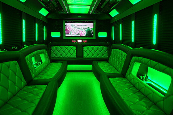 party buses with dance floor for a bachelorette party