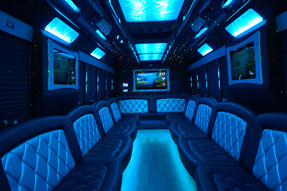 Party bus St Pete with leather seats