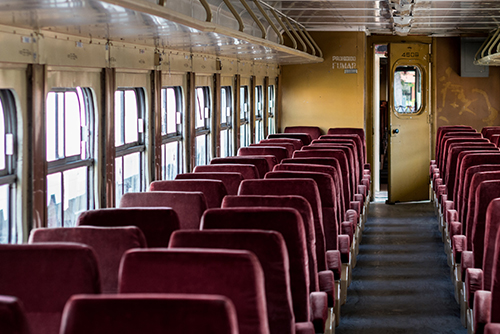 Interior charter bus